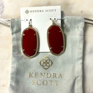 Kendra Scott Danielle Earrings in Dark Crimson